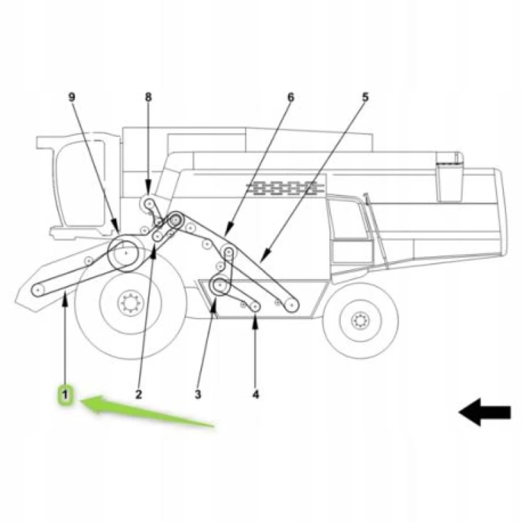 Pas złożony SDF oryginał 0.017.7465.0 Deutz-Fahr 6040 C6205